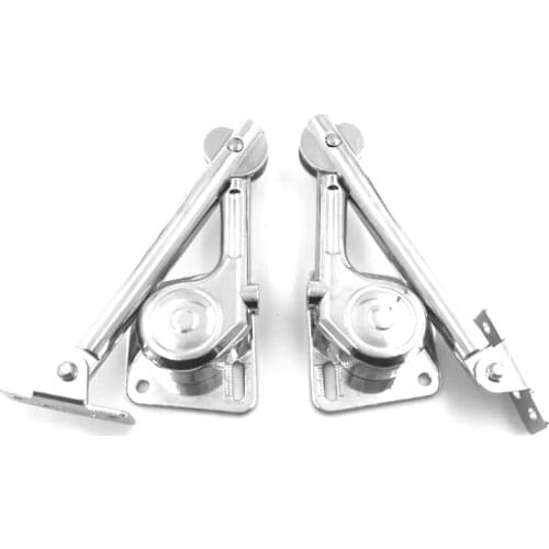 2PCS Kitchen Cabinet Door, Door Support Rod with Upper and Lower Hinges, Lifting Hydraulic Rod