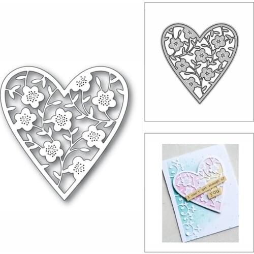 2020 Thanksgiving New Floral Bouquet Heart Metal Cutting Dies for Scrapbooking and Card Making Decor Embossing Craft No Stamps