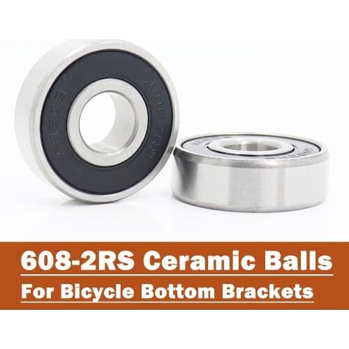 608 Hybrid Ceramic Bearing 8*22*7 mm ( 2 PCS ) Bicycle Bottom Brackets & Spares 608-2RS Rear wheel 608RS Si3N4 Ball Bearings