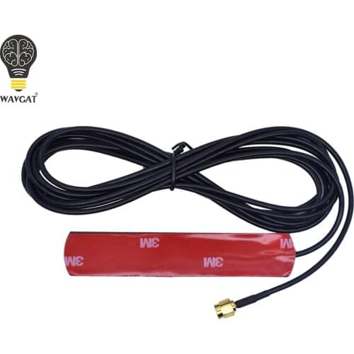 Free Shipping GSM GPRS 3G Car Antenna Patch antenna RG174 SMA Adhesive Type 2.5DBI 850MHZ/900MHZ/1800MHZ/1900MHZ 3000mm