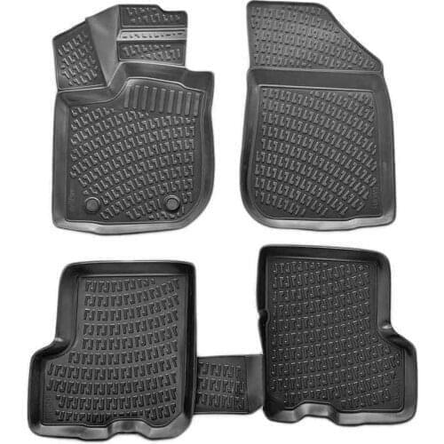 3D Car Floor Mat Black 4 cm Raised Borders For Peugeot 308 2013 up Perfect Fit Odorless Allergy Free Easy to Clean
