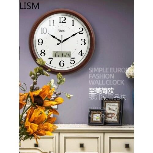 Silent Living Room Wall Clock Fashion Creative Clocks Pastoral Clocks European Style Quartz Clocks Reloj De Pared Moderno