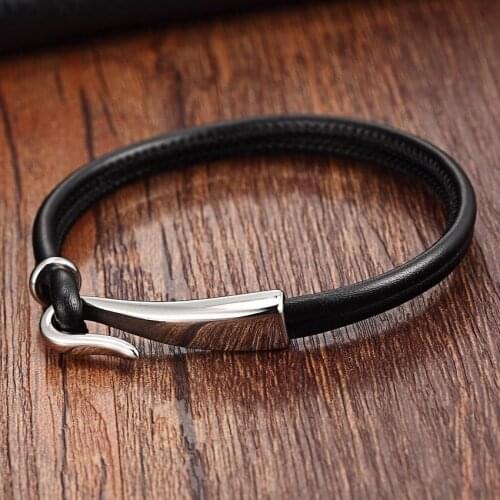 XQNI Multi-layer Handmade Weaved Magnetic Buckle & Easy Hook Stainless Steel Genuine Leather Bracelet & Bangle For Women Jewelry