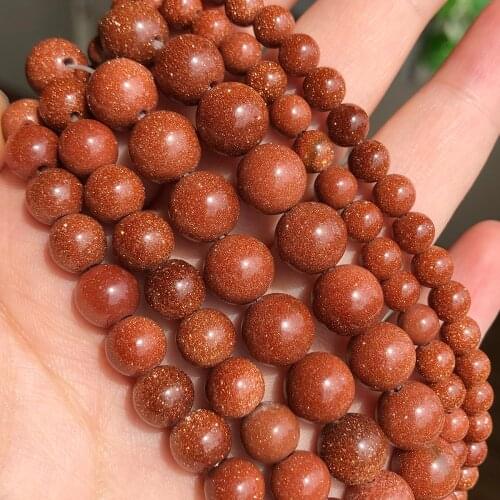 2/3/4/6/8/10/12mm Fashion Natural Golden Sand Stone Beads Loose Sandstone Jewelry Beads fit for DIY Jewelry Making
