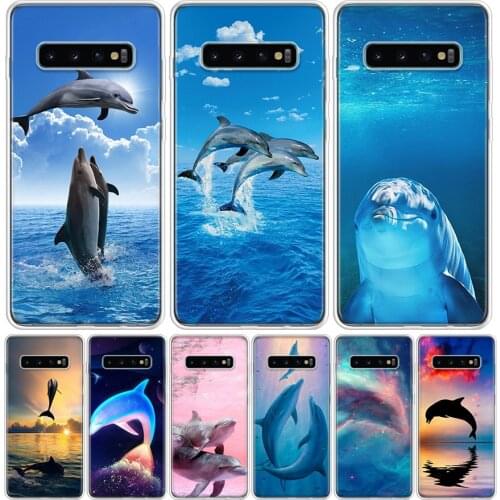 Sea animal cute dolphin Cover Phone Case For Samsung Galaxy S10 S20 Ultra Note 10 9 8 S9 S8 J4 J6 J8 + Lite Plus Pro S7 Coque