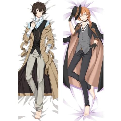 Anime Bungo Stray Dogs Pillow Case Dazai Osamu Dakimakura Costume Hugging Body Peach Skin Home Bedding Pillow Cover