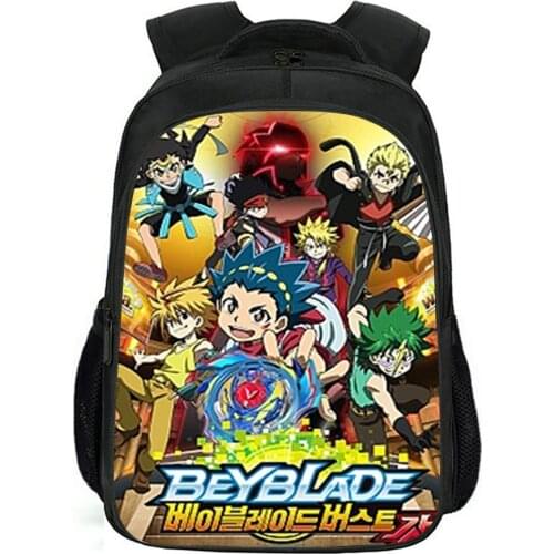 16inch Backpack for Children Cartoon Beyblade Burst Mochila Infantil Teenager Girls Boys School Bag Students Cute Book Bag