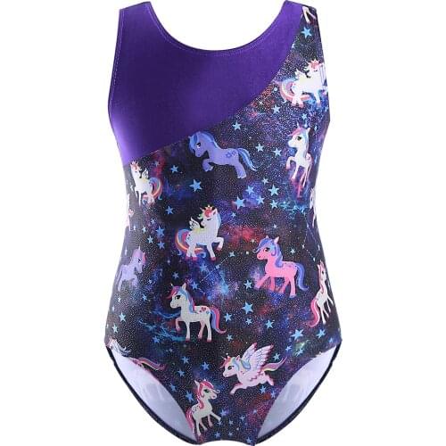 Kids Girls Summer Ballet Dance Leotard Bodysuit Dancewear Sleeveless Gymnastics Exercise Workout Jumpsuit Performance Costume