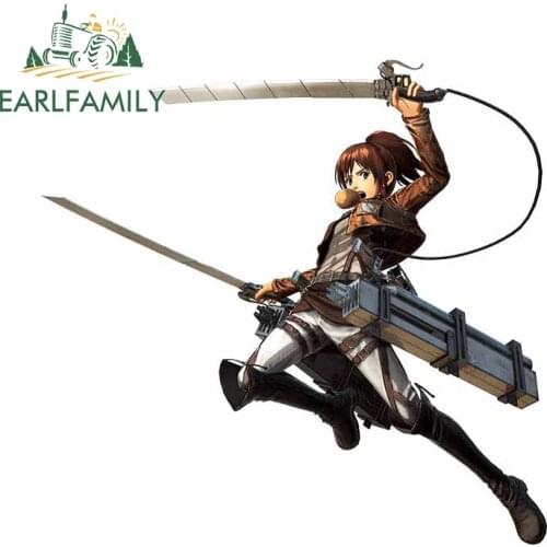 EARLFAMILY 13cm x 12.4cm For Attack on Titan Scratch-Proof Car Stickers Bumper Decal Waterproof Custom Printing Decoration