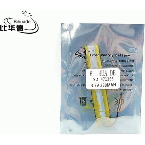Li-Po 3.7V,250mAH,[471163] PLIB; polymer lithium ion / Li-ion battery for GPS,mp3,mp4,mp5,dvd,bluetooth,model toy