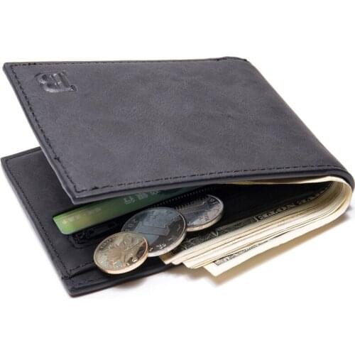 2019 Fashion Men Wallets Zipper Small Money Purses with Coin Bag New Design Dollar Slim Purse Money Clip Wallet
