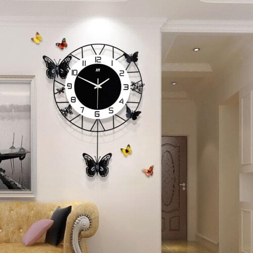 Fashion simple watch European living room wall clock creative home decoration silent clock art personality quartz wall clock