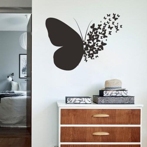 Black Butterfly Wall Stickers Creative Home Decor Sofa Background Decoration Living Room Murals pvc Art Decorative Vinyl Poster
