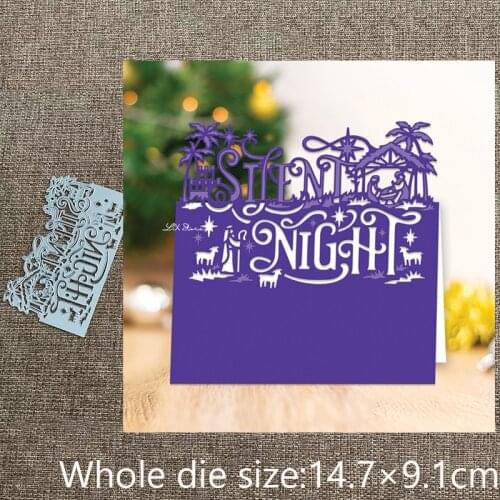 New Design Craft Metal stencil mold Cutting Dies Silent Night frame scrapbook die cuts Album Paper Card Craft Embossing