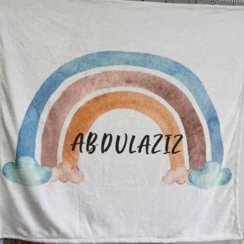 Name Personalization Baby Blanket Swaddling Newborn Baby Gift Flannel Fleece Blanket Baby Swaddle Anniversary Gift