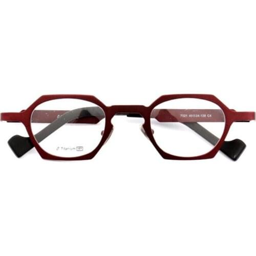 B-Titanium Glasses Frame Vintage Unisex Full Rim Optical Eyewear High Quality Clear Lens Goggle Myopia Eyeglasses Spectacle