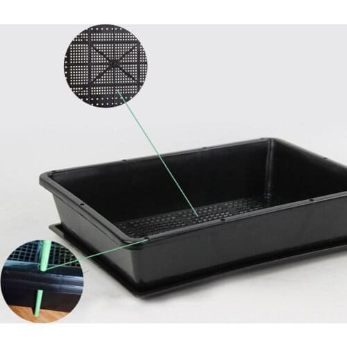 Seedling Tray black Plastic Seed Starter Tray with lid and Base For Gardening Bonsai Seed Germination Pots Nursery Grow Box