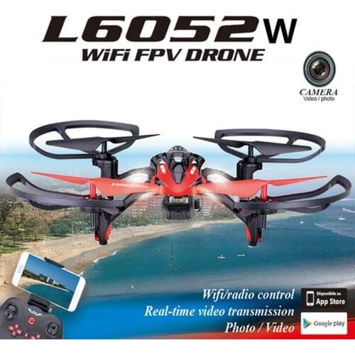 Lishitoys L6052W Wifi FPV RC Quadcopter with 0.3MP HD Camera 2.4G 4CH 6-axis Helicopter Realtime Drone Remote Control Toys