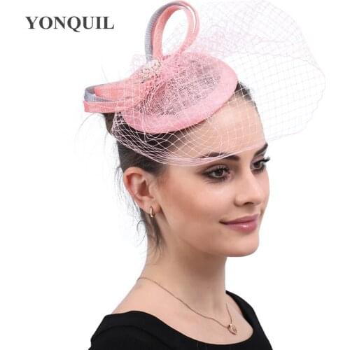 Bridal Mesh Wedding Chapeau Veil Party Fascinators Women Hat Elegant Ladies Church Headpiece Wedding Party Headwear Chic Fedora