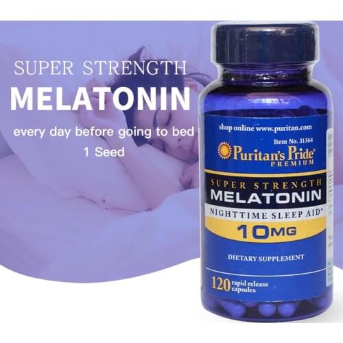 Super Strength Melatonin 10mg*120 Pcs Help Improve Sleep Nighttime Sleep Aid Free Shipping