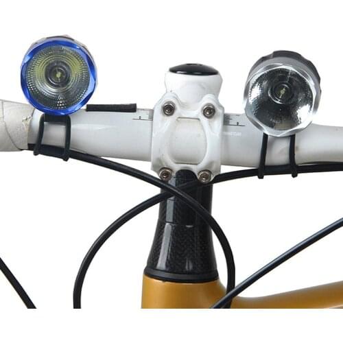 Bicycle Light Plastic Material Built-in 2032 Battery X2 Headlight 3 Block Light Long Shot