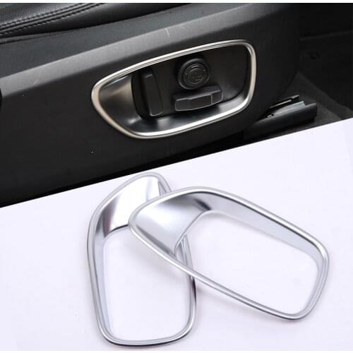 2 Pcs Side Seat Decoration Frame Cover Trim ABS Chrome For Land Rover Discovery Sport Car Accessories 2015 2016 2017