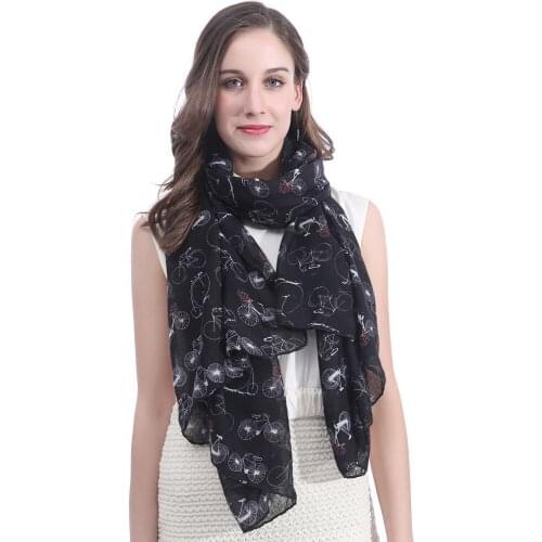 Vintage Bicycles Printed Womens Scarf Shawl Wrap