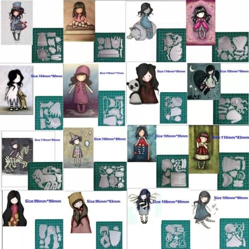 ZENRA Cartoon Girl Steel Metal Cutting Die Stencils Knife Mould For DIY Paper Card Making Decorative Scrapbook No17-No32