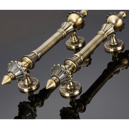 1pcs upscale European Handles Antique Villa Archaize handle for Wooden Door Glass KTV/hotel wood door Pull Door Hardware