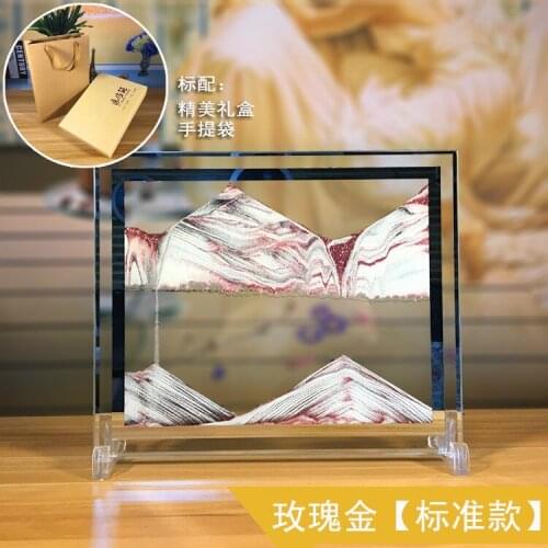 3D Quicksand Painting Hourglass Ornaments Home Accessories Birthday Gifts Creative Glass Handicrafts