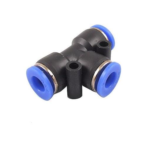 5 Pcs 6mm to 6mm One Touch Ends Piping Push In Quick Fittings T Connectors