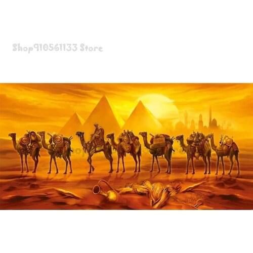 5D Diamond Painting Camel pyramid egypt Diamond Rhinestones Pictures Cross Stitch Diamond Embroidery Full Display large GG2622