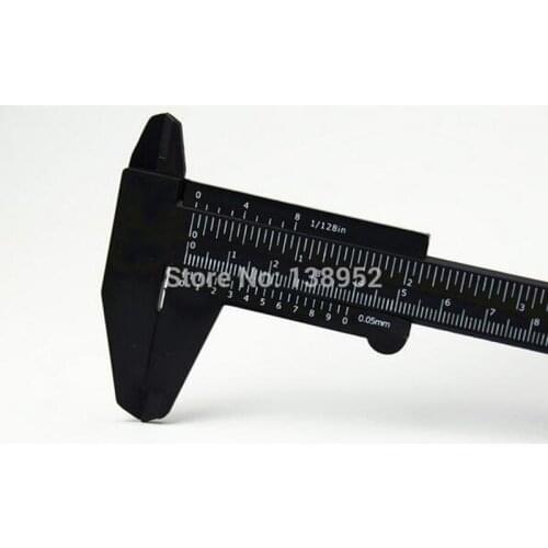 6" Black 150mm Caliper Measure Ruler Range Tool DIY Caliper Plastic Sliding Vernier Gauge 3Pcs/Lot