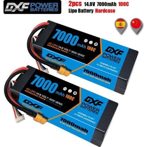 DXF 2S 3S 4S Lipo Battery 7.4V 11.1V 14.8V 5200mah 6500mah 7000mah 8000mah 50C-100C 60C-120C 110C-220C For Akku 1/8 Buggy Car