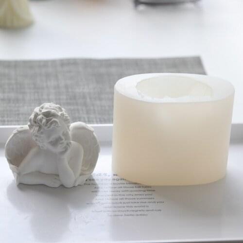 Angel Candle Soap Mould Wing DIY Candle Soap Gypsum Making Silicone Mold Christmas Wedding Birthday Handmade Gift Decoration