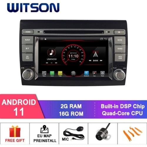WITSON Android 10.0 2GB RAM 16GB FLASH CAR RADIO forFIAT BRAVO +WIFI+DSP+DAB+OBD+TPMS+DVR