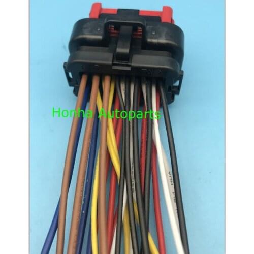 Free shipping 1/2/5/10 pcs/lots 23 Pin/Way Tyco AMP TE Auto Female ECU 770680-1 Connector With Wire Pigtail wire harness
