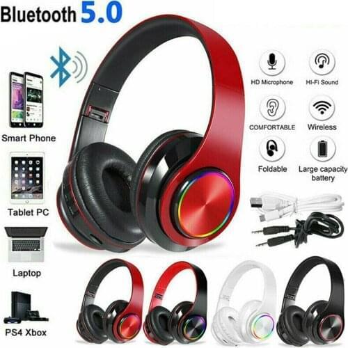 Wireless Headphones Bluetooth Headset Foldable Stereo Headphone Gaming Earphones With Microphone For PC Mobile Phone WR Digital