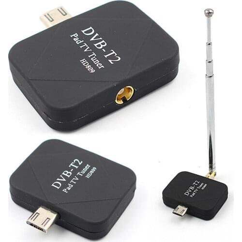 HD Digital TV Receiver USB DVB-T2 TV Stick for Android Phone Pad DTV Satellite Receiver Micro USB Watch TV DVB-T2 Signal HD809