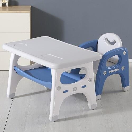 Childrens Desk and Chair Combination Set Home Writing Square Table and Chair Combination Desk for Baby To Learn To Draw