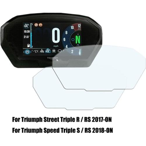 For Triumph motorcycle Street Triple R/RS ,Speed Triple S/RS 2017-2020 Instrument Cluster Scratch Screen Protection Film Screen