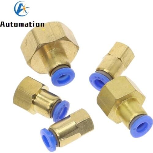 Air Pipe Fitting 10mm 12mm 8mm 6mm Hose Tube 1/8" 3/8" 1/2" BSP 1/4" Female Thread Brass Pneumatic Connector Quick Joint Fitting