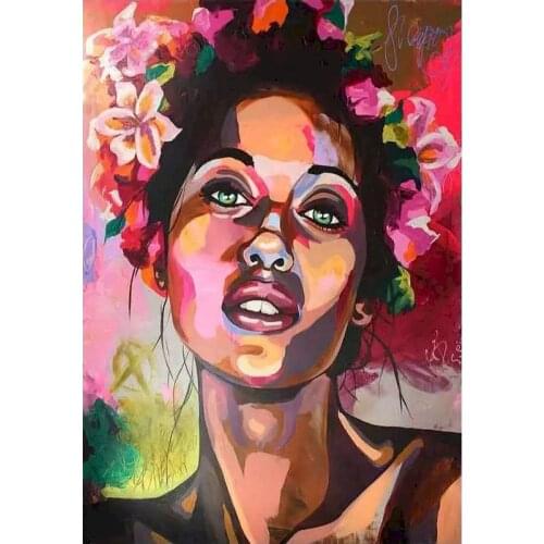 GATYZTORY Painting By Numbers Kits For Adults flowers Woman Figure Paint By Number HandPainted 60x75cm Frame On Canvas Arts
