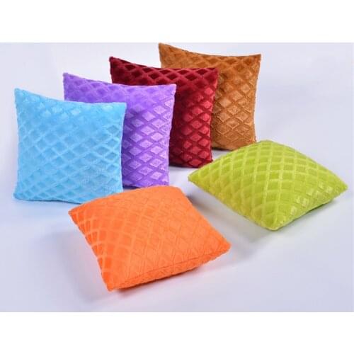 Hap-deer cushion lint simple color stripe europe diamond rhombus style sofa car home deco art seat gray red pink