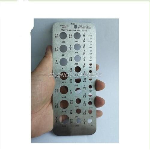 Caliper gauge, drill gauge, round hole ruler