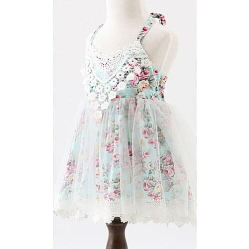 Flower Girls Dress summer 2017 Girl Children Clothing High quality lace Dress for Princess toddler Holiday Party Wedding
