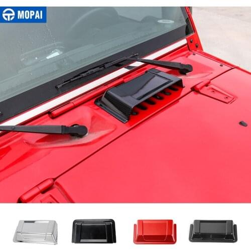 MOPAI 4 Color ABS Car Exterior Air Intake Cap Hood Scoop Cover Decoration Stickers For Jeep Wrangler 2007 Up Car Styling