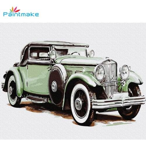 Paintmake Classic Cars DIY Paint by Numbers no frame Automobile Oil Painting on canvas Home Decoration Painting Wall Art Picture