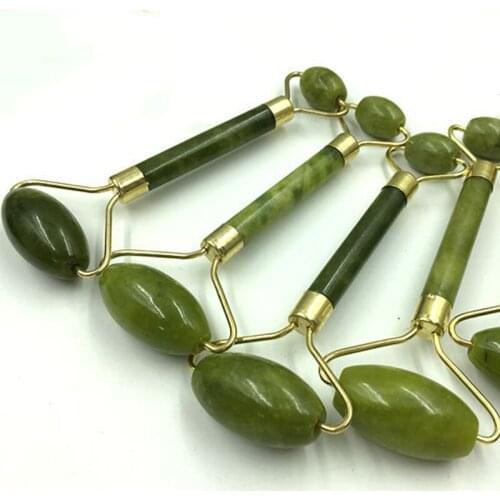 Natural Jade Roller Real Stone Double Head Roller Facial Massager Face Thin Massage Relaxation Skin Care Tool Beauty Tools