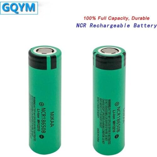 MJKAA 2pcs/lot Original NCR 18650 Rechargeable Battery 3.7V 3400mAh NCR18650B li-ion Rechargeable Batteries battery